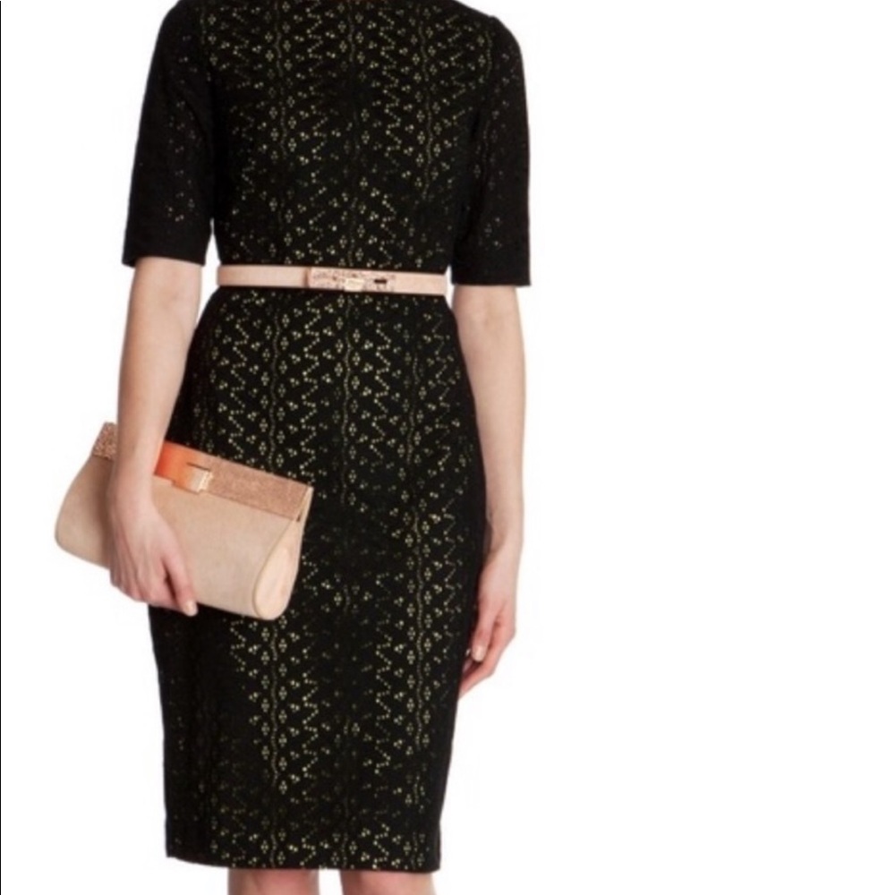 Ted Baker London Araa midi dress in black lace US size 4-6 (Ted 2)